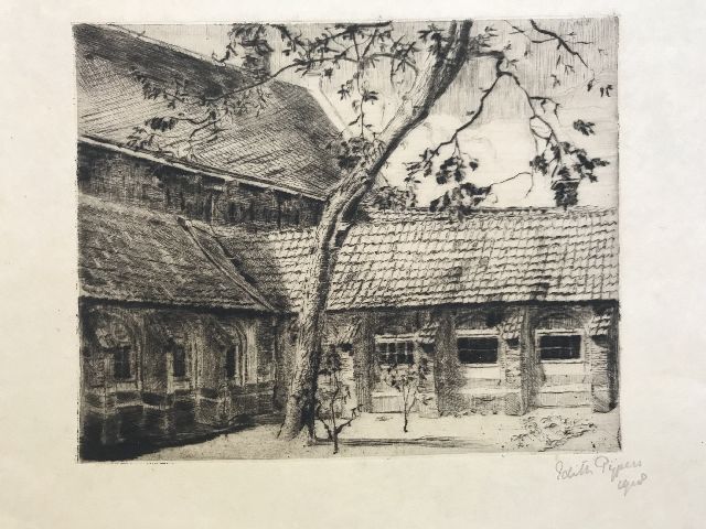 Edith Pijpers | Cloister, etching on paper, 11.9 x 14.8 cm, signed l.r. (in pencil) and dated 1918 (in pencil)