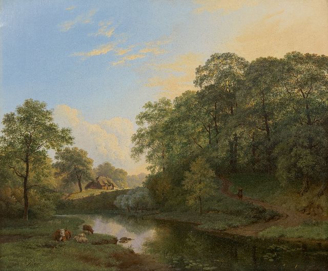Hendrik Pieter Koekkoek | View of Beek with the Kastanje forest, oil on canvas, 62.8 x 74.6 cm, signed l.r.