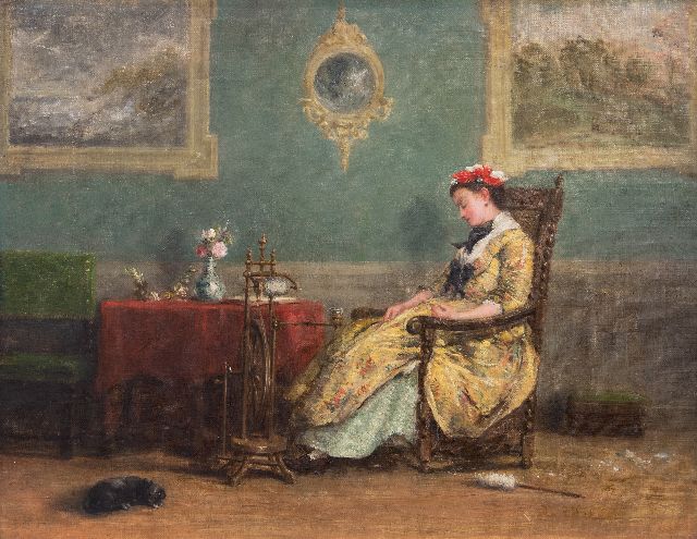 Bles D.J.  | Le Repos, oil on canvas 35.6 x 46.0 cm, signed l.r. (vague) and dated 1846