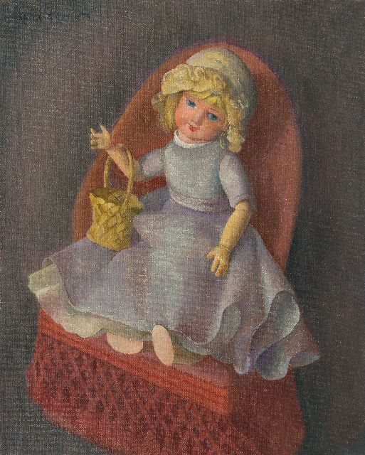 Góth C.  | A doll in a chair, oil on canvas 58.2 x 47.2 cm, signed u.l. and dated 1979