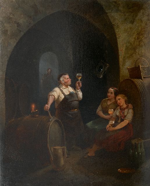 Meno Mühlig | The wine taster, oil on canvas, 62.8 x 50.9 cm, signed l.l.