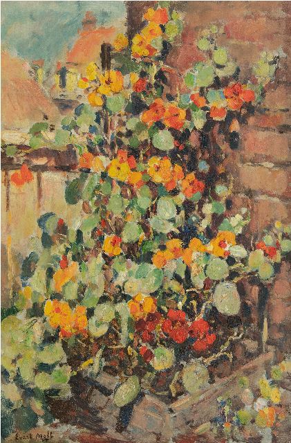 Moll E.  | Nasturtium, oil on canvas 60.1 x 40.0 cm, signed l.l.