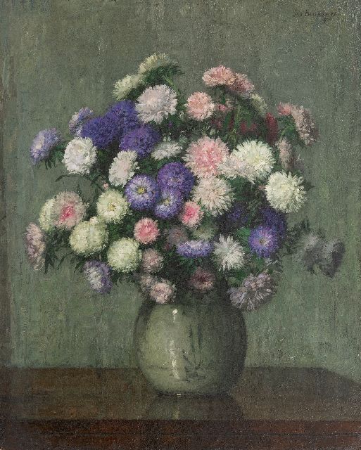 Jan Bogaerts | Autumn asters in a vase, oil on canvas, 61.9 x 50.2 cm, signed u.r. and dated 1906