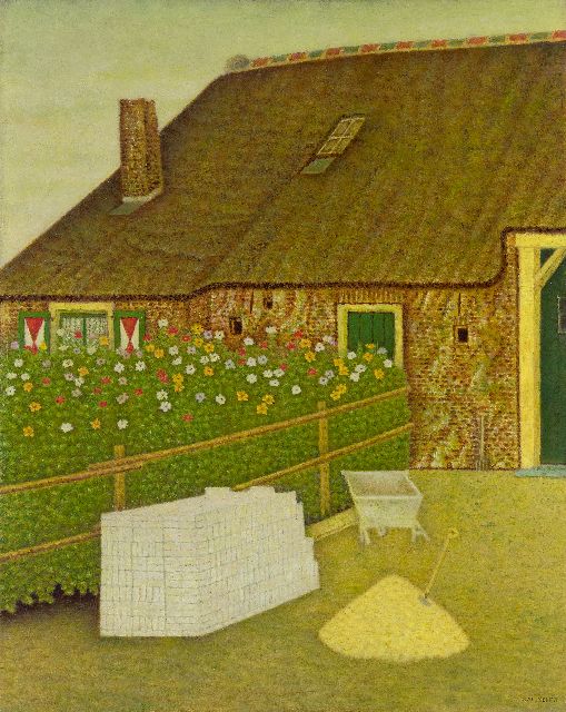 Sal Meijer | Farm, Blaricum, oil on panel, 51.0 x 41.1 cm, signed l.r. and l.l.
