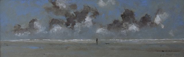 Evert van Hemert | Terschelling, acrylic on board, 20.0 x 63.0 cm, signed l.r.