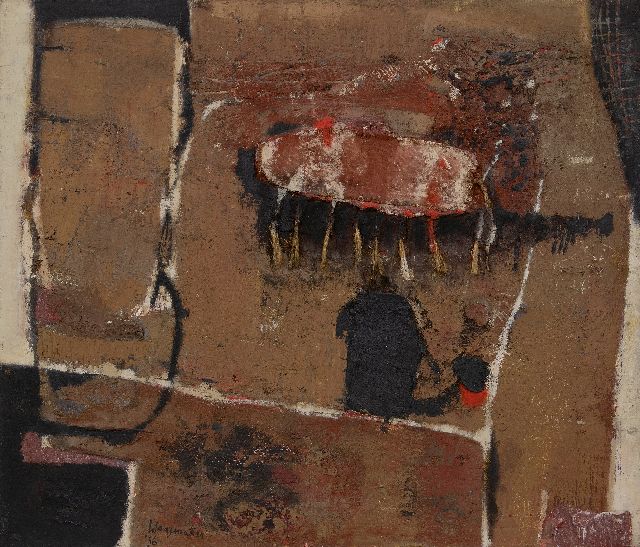 Jaap Wagemaker | Forme Détachée, mixed media on canvas, 94.3 x 110.4 cm, signed l.l. and dated '56