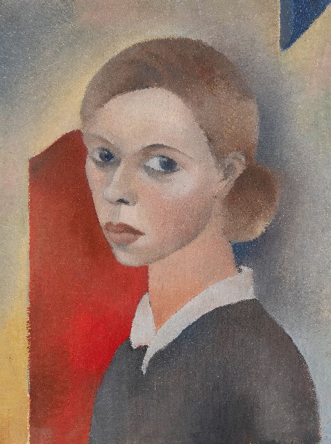 Anne Marie Blaupot ten Cate | A self portrait, oil on canvas, 47.9 x 36.3 cm