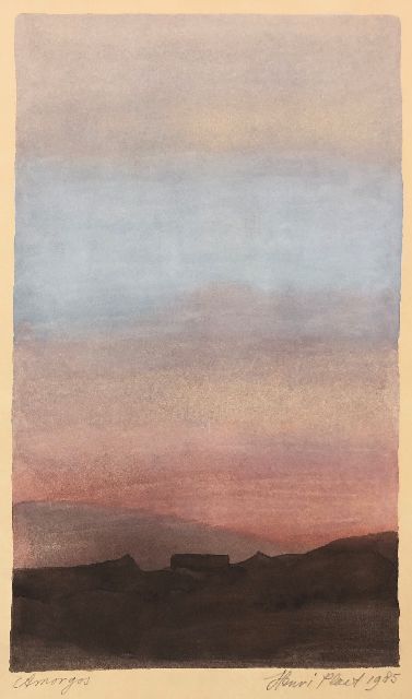 Henri Plaat | Amorgos, gouache on paper, 22.7 x 13.8 cm, signed l.r. (in pencil) and dated 1985  (in pencil)