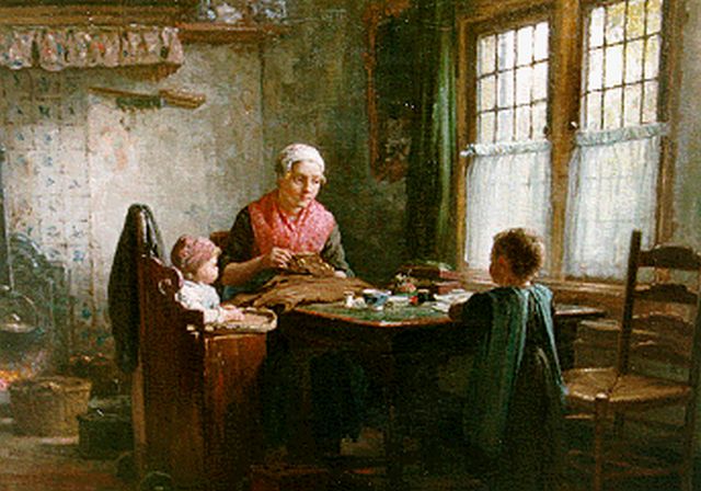 Hendrik Valkenburg | Dinner time, oil on canvas, 52.0 x 66.0 cm, signed l.l. and dated '84