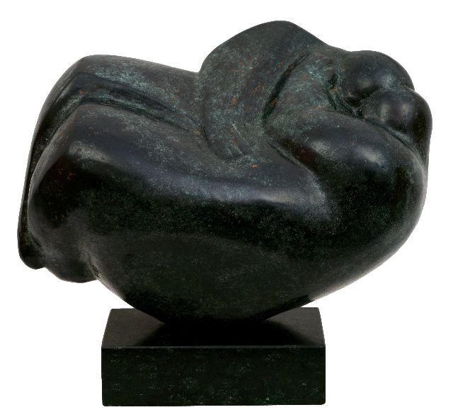 Dael M. van | The embrace, bronze 24.0 x 32.0 cm, signed on the bottom with monogram