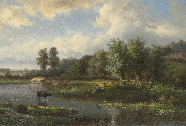 Meiners C.H.  | In the floodplains near Oosterbeek, oil on canvas 36.6 x 53.0 cm, signed l.r. and dated '86