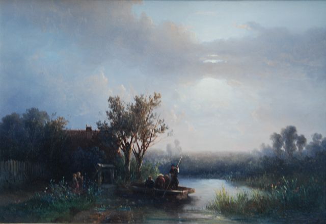 Verveer S.L.  | The ferry, oil on panel 25.3 x 36.0 cm, signed l.r. and dated '51