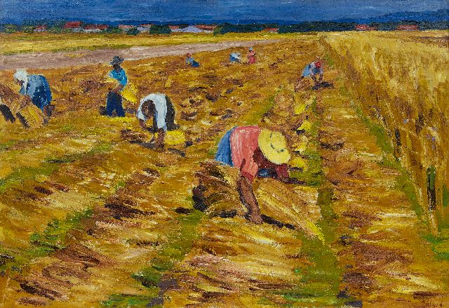 Arnold Balwé | The harvest, oil on canvas, 76.0 x 110.0 cm, signed l.r.
