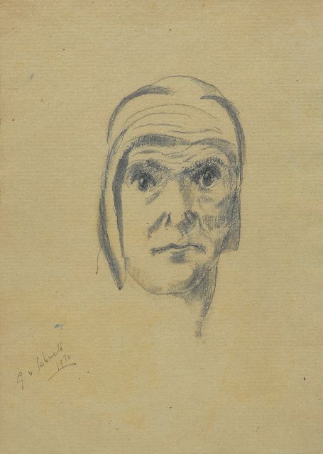 Gabriel van Schnell | Man with hat with earflaps, watercolour on paper, 23.0 x 16.3 cm, signed l.l. and dated 1930, without frame