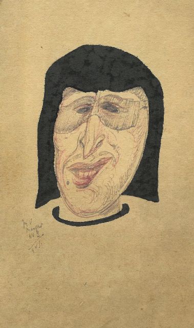 Gabriel van Schnell | M V Masque no 2, 20.2 x 11.2 cm, signed with initials l.l. and without frame