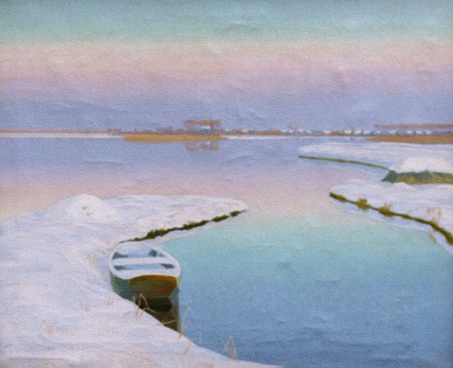 Dirk Smorenberg | A winter landscape, oil on canvas, 50.5 x 60.0 cm, signed l.r.