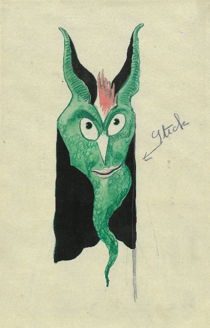 Gabriel van Schnell | Figure Grotesque V, ink and watercolour on paper, 22.6 x 15.2 cm, without frame