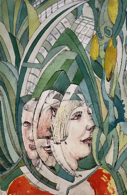 Gabriel van Schnell | Figures in the underground, ink and watercolour on paper, 26.6 x 17.5 cm, signed l.l. and dated 1911, without frame