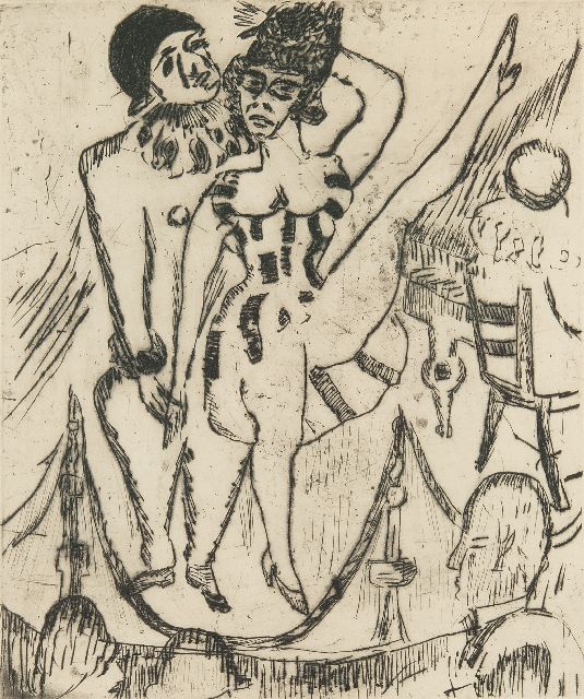 Wiegers J.  | Variety show, etching 26.0 x 21.8 cm, signed l.r. (in pencil) and dated '24 (in pencil)