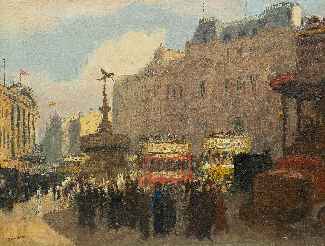 Ko Cossaar | Picadilly Circus, London, oil on canvas, 46.5 x 61.2 cm, signed l.l. and painted ca. 1901-1909