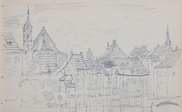 Mesdag H.W.  | Sketchbook with drawings from Hendrik Willem Mesdag en Sientje Mesdag-van Houten, mixed media on paper 13.0 x 21.0 cm, executed ca. 1895