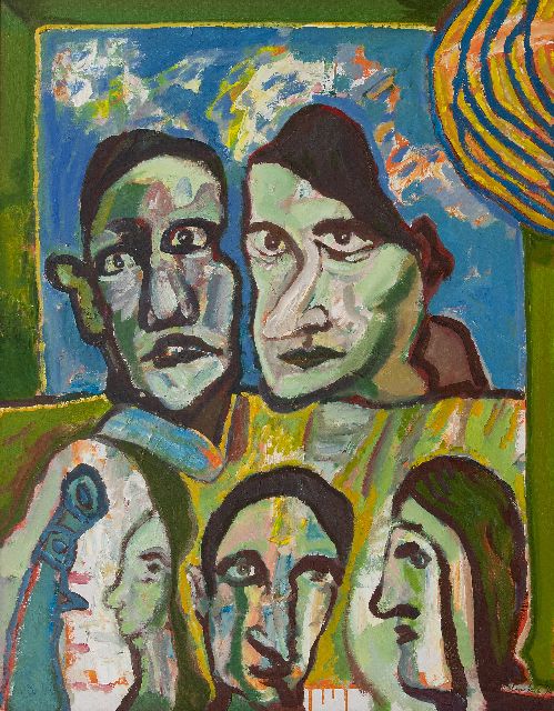 Lucebert | Die Wahlverwandtschaften, oil on canvas, 90.2 x 70.0 cm, signed l.r. and dated '90