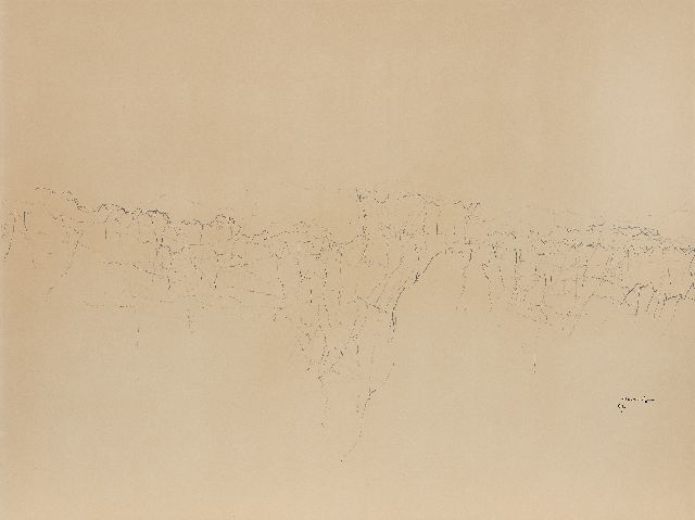 Armando   | Landscape, pencil on paper 74.0 x 98.0 cm, signed l.r. and dated '67