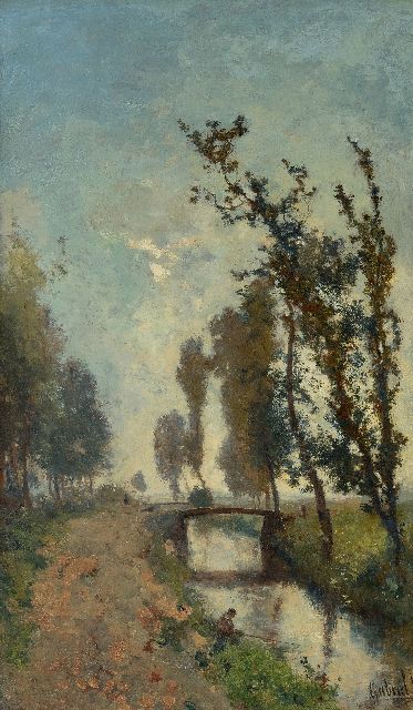 Paul Joseph Constantin Gabriel | Morning twilight, oil on canvas, 60.5 x 35.9 cm, signed l.r.