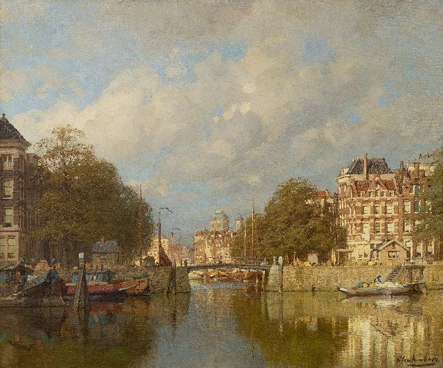 Karel Klinkenberg | Near the Leuvehaven, Rotterdam, oil on canvas, 39.3 x 47.2 cm, signed l.r.