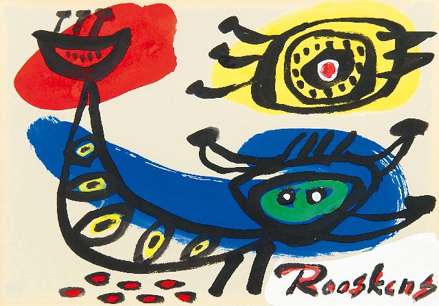 Anton Rooskens | Fantasy figures, gouache on paper, 21.2 x 30.1 cm, signed l.r.