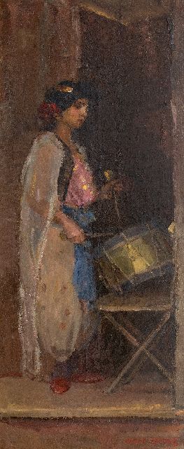 Isaac Israels | The Drummer, oil on canvas, 181.0 x 75.0 cm, signed l.r. and painted ca. 1909