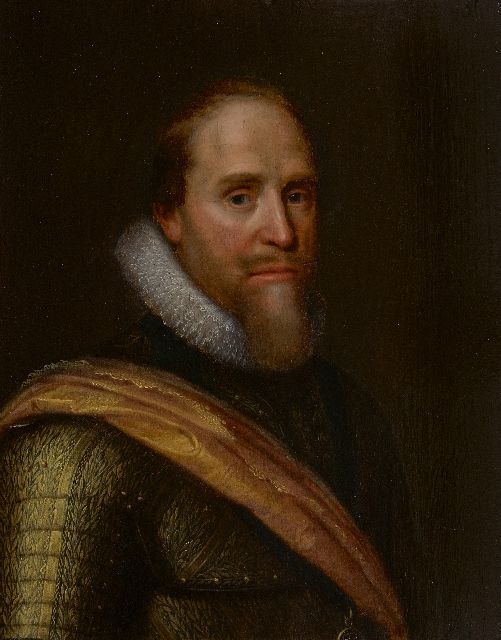 Mierevelt (atelier van) M.J. van | Portrait of Maurits, Prins van Oranje-Nassau, oil on canvas 63.5 x 50.8 cm