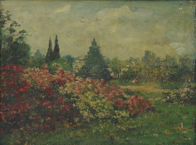 Dirckx A.B.  | A park in the summer, oil on canvas 30.4 x 40.2 cm, signed l.r.