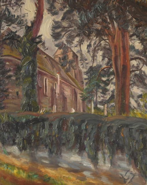 Fauconnier H.V.G. Le | The Church of Gros-Rouvre, France, oil on canvas 81.5 x 65.5 cm, painted ca. 1934-35