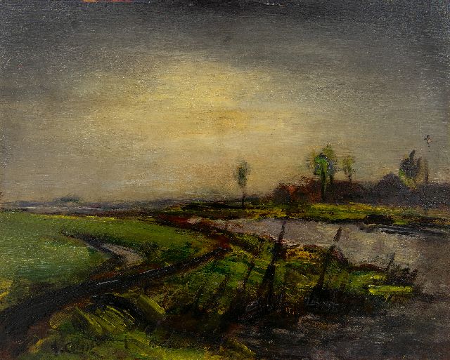 Arnout Colnot | Polder landscape, oil on panel, 24.5 x 30.1 cm, signed l.l.