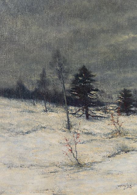 Piet Meijers | Snowy landscape, oil on canvas, 70.3 x 50.0 cm, signed l.r.