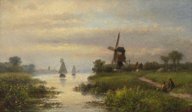 Lodewijk Johannes Kleijn | Mill by the water, oil on panel, 20.5 x 33.3 cm, signed l.r.