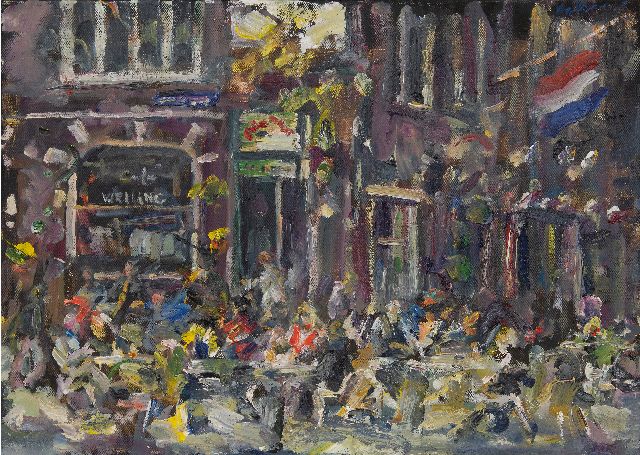 Jürgen Leippert | Café Welling, Amsterdam, oil on canvas, 50.0 x 69.8 cm, signed u.r. and on the reverse and dated 4.5.07
