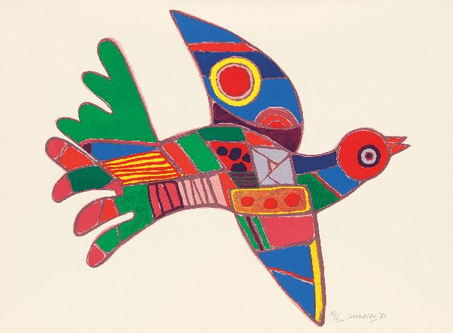 Corneille | Bird, lithograph, 46.5 x 62.0 cm, signed l.r. (in black crayon) and dated '86 (in black crayon)