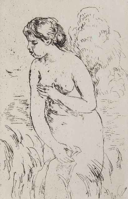 Renoir P.A.  | Baigneuse debout à mi-jambes, etching 16.7 x 11.2 cm, executed ca. 1910