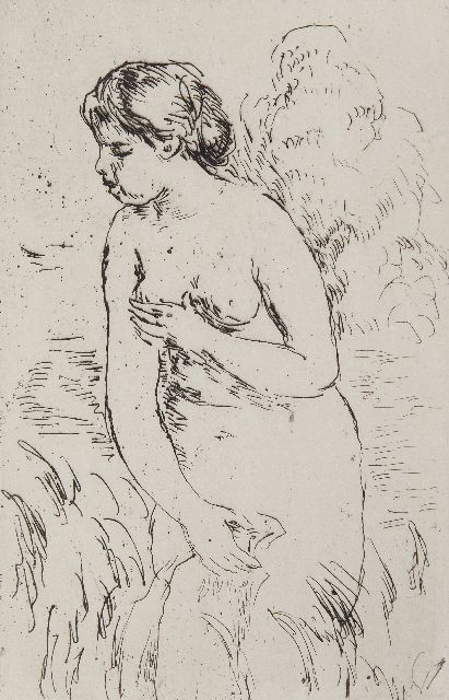 Auguste Renoir | Baigneuse debout à mi-jambes, etching, 16.7 x 11.2 cm, executed ca. 1910