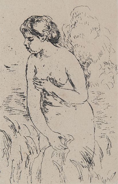 Renoir P.A.  | Baigneuse debout à mi-jambes, etching 16.6 x 11.1 cm