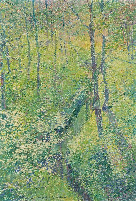 Hessel de Boer | The stream at Sorghvliet, oil on canvas, 55.1 x 38.3 cm, signed l.l.