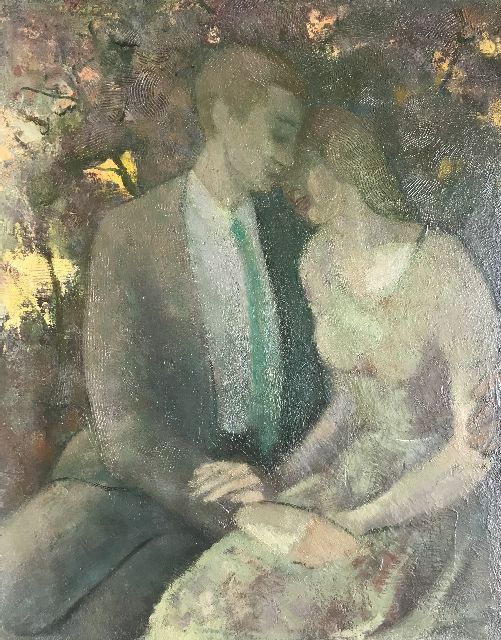 Isaäc Naarden | Love couple, oil on panel, 49.8 x 40.0 cm