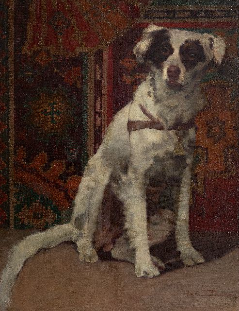 Faulhammer R.  | Portrait of a dog, oil on canvas laid down on board 55.1 x 43.1 cm, signed l.r. and dated 1912