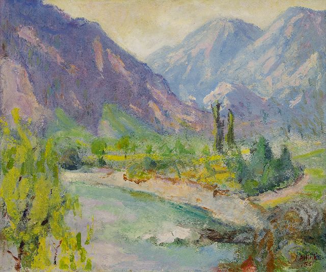 Jan Altink | Landscape in the Haute-Savoie, oil on canvas, 50.4 x 60.4 cm, signed l.r. and dated '55
