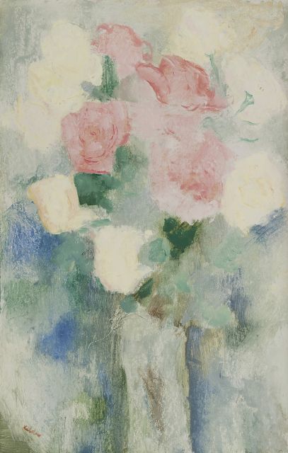 Kelder A.B.  | Still life with roses, oil on board 52.1 x 33.2 cm, signed l.l.