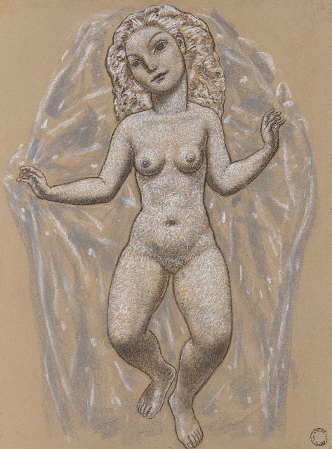 Leo Gestel | Dancer, pencil and chalk on paper, 63.0 x 47.0 cm