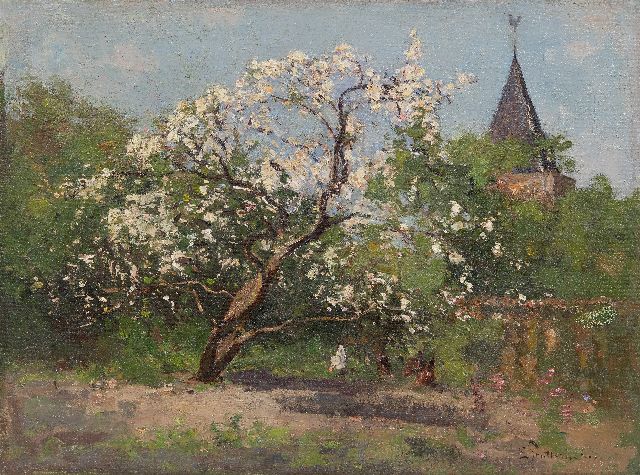 Louis Stutterheim | Flowering Magnolia, oil on canvas, 30.5 x 40.3 cm, signed l.r.