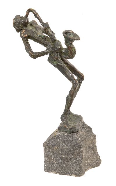 Jits Bakker | Saxophonist, bronze, 23.5 x 6.8 cm, signed on the base